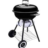 Dyzi 45cm Round Charcoal BBQ Kettle Grill Outdoor Portable Barbecue in Black