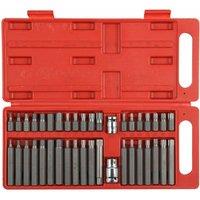 EONLION 40Pc Hex Star Torx Spline Socket Bit Set Garage Tool Kit in Red