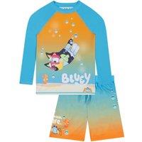 Bluey Boy's Long Sleeve Swim Top & Swimming Trunks | Size: 4-5 Years