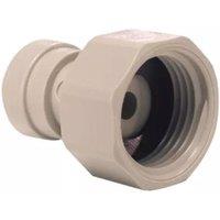 John Guest 1/4 x 3/4 BSP Tap Adaptor - CI320816FS - Plumbing Solution in Light Beige