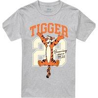 Disney Winnie The Pooh Tigger Collegic 1928 T-Shirt, Athletic Heather in Light Grey | Size: Small