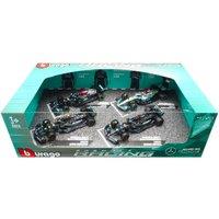 Bburago 1:43 F1 MB 4 Pack British GP Lewis Hamilton Model Race Car Set