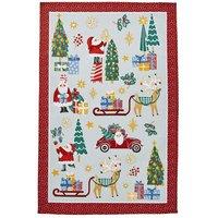 Ulster Weavers 'Tis The Season' Festive Graphic Print 100% Cotton Tea Towel in Red
