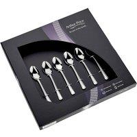 Arthur Price 'Harley' Stainless Steel Set Of 6 Coffee Spoons Gift Boxed Cutlery Set in Silver | Size: 7 Pack