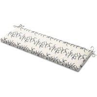 Luxury Living Linen Fern Garden Bench Seat Pad in Off-White | Size: 1 Pack