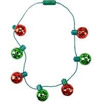 VFM e-Store Christmas Light Up Necklace Bauble Decoration One Size Red