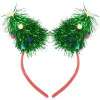 VFM e-Store Christmas Headband Tinsel Trees One Size Green Tree