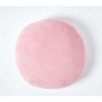 Homescapes Velvet Cushion, 40 cm Round in Pink | Size: 40 cm x 40 cm