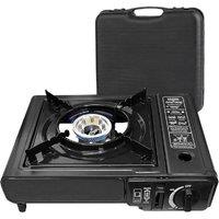 BARGAINS-GALORE Portable Gas Cooker Camp Stove For Outdoor Camping Hiking Cooking Diy in Black | Size: Single