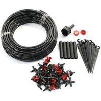 BARGAINS-GALORE 23m Micro Irrigation System 71pc Auto Watering Garden Plant Greenhouse in Black