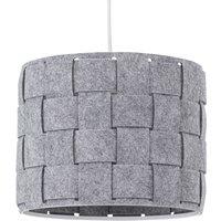 First Choice Lighting Warner - Grey Felt Weave Easy Fit Pendant Shade
