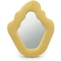 Serenityy Soft Squiggly Mirror - Flame Marigold 23 x 27.5 x 2.3 cm in Yellow | Size: 0.5m x 1m