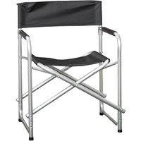 Samuel Alexander Outdoor Folding Garden Canvas Chair with Aluminium Frame in Black