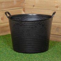 Samuel Alexander 38 x 45cm Large Black Plastic Tub Bucket with 42 Litre Capacity & Carry Handles | Size: 38 x 45 cm