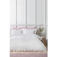 Catherine Lansfield 'So Soft Mono Frill' Duvet Cover Set in Pink | Size: King