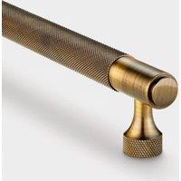 PUSHKA HOME Solid Brass Knurled Bar Handle with Hole Centre 160mm - Antique Gold