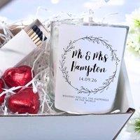 Aye Do Gifts Personalised Wild Flower Wedding Candle Gift Set in White