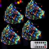 Bright Zeal Set of 4 20m Battery-Operated Multi-Color LED Fairy Lights