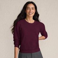 Lands' End Women's Cashmere Puff Sleeve Jumper in Raspberry | Size: 14-16