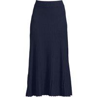 Lands' End Women's Silk Touch Pleated Skirt in Navy | Size: 16-18
