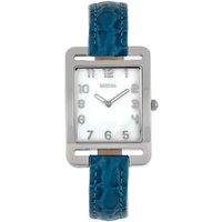 Bertha Women's Marisol Swiss MOP Leather-Band Watch in Blue