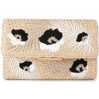 Carvela Women's 'Giorgia Flower Clutch' Bag in Beige