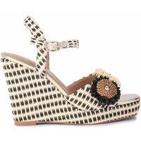 Carvela Women's 'Sorrento Flower Wedge' Heels in Beige | Size: 9