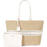 Carvela Women's 'Frame Raffia Tote' Bag in Natural