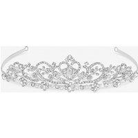 Jon Richard Women's Iris Raised Diamante Tiara - Gift Pouch in Silver