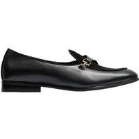 XPOSED Men's Stylish Leather & Velvet Loafers With Elegant Monk Strap in Black | Size: 9