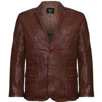 Infinity Leather Men's Jacket Leather Blazer Soft Italian Fitted Coat in Brown | Size: Medium
