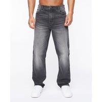 Duck&Cover Rushawn Men's Modern Slim-Fit Jeans in Black | Size: 34R