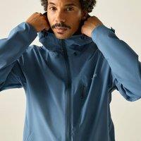 Regatta Men's Oklarna Hooded Waterproof Jacket in Mid Blue | Size: 2XL
