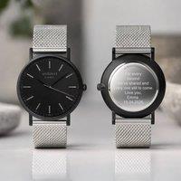 Wear We Met Men's Personalised Architect London Minimalist Watch - Engraved in Silver | Size: 1 Pack