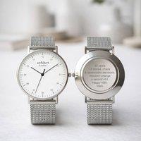 Wear We Met Men's Personalised Architect London Zephyr Watch - Engraved Gift in Silver | Size: 1 Pack