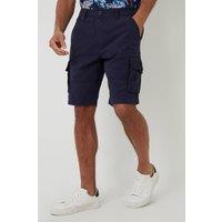 Threadbare Men's 'Manchester' Cotton Cargo Shorts in Navy | Size: 36R