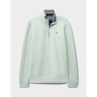 Crew Clothing Men's Classic Half Zip Sweat Crystal Blue | Size: Medium