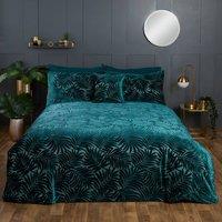 Rapport Home Paloma Floral Polycotton Duvet Cover Set with Pillowcase in Emerald | Size: King