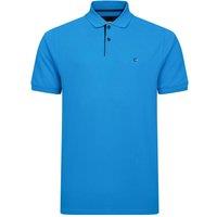 Peter Gribby Men's Mens Short Sleeve Solid Colour Pique Polo in Teal | Size: Medium