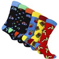 Sock Snob Men's 6 Pack Bamboo Design Socks - Soft Breathable Everyday Patterned Fit | Size: 6-11