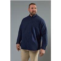 BadRhino Men's Long Sleeve Oxford Shirt in Blue | Size: 2XL