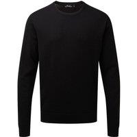 Premier Men's Knitted Cotton Crew Neck Sweatshirt in Black | Size: 4XL