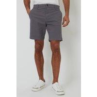 Threadbare Men's Cotton Regular Fit Stretch Chino Shorts in Dark Grey | Size: 34R