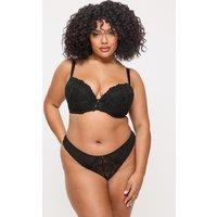 Ann Summers Women's Sexy Lace Padded Plunge Bra in Black | Size: 30G
