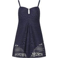 Long Tall Sally Women's Tall Crochet Swimskirt in Dark Navy | Size: 16