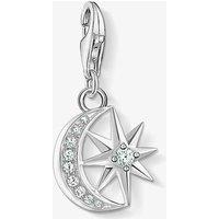 THOMAS SABO Women's Silver Clear Cubic Zirconia Star & Moon Charm 1794-051-14