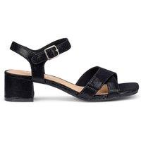 Hotter Women's 'Riviera' Block Heel Sandals in Black | Size: 4