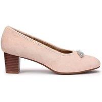 Hotter Women's 'Strut' Court Shoes in Pale Pink | Size: 6