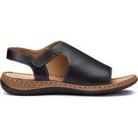 Hotter Women's Wide Fit 'Mena' Sandals in Black | Size: 7