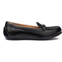 Hotter Women's Wide Fit 'Dover' Loafers in Black | Size: 5